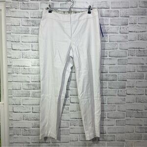 Peter Nygård White Pull On Straight Leg Pants NWT 12